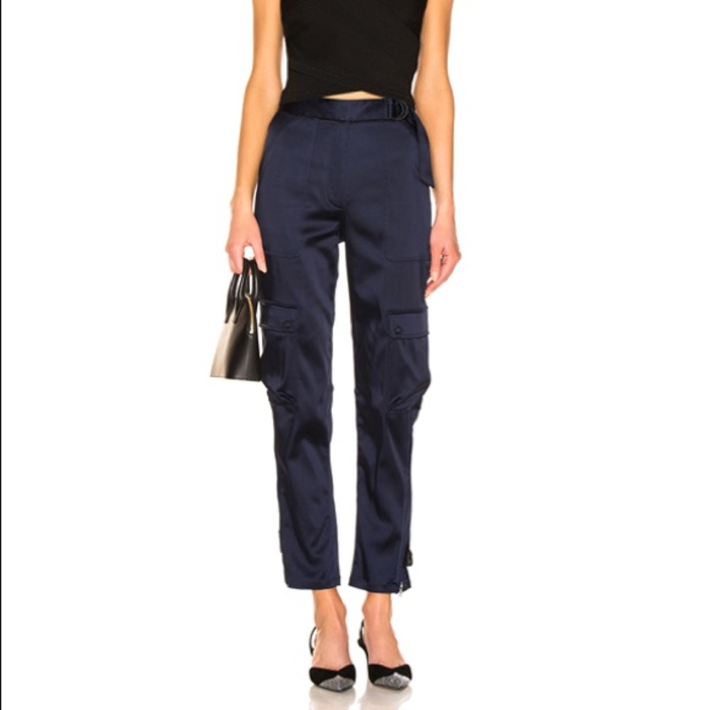 NWT Jonathan Simkhai Satin Cargo Pant